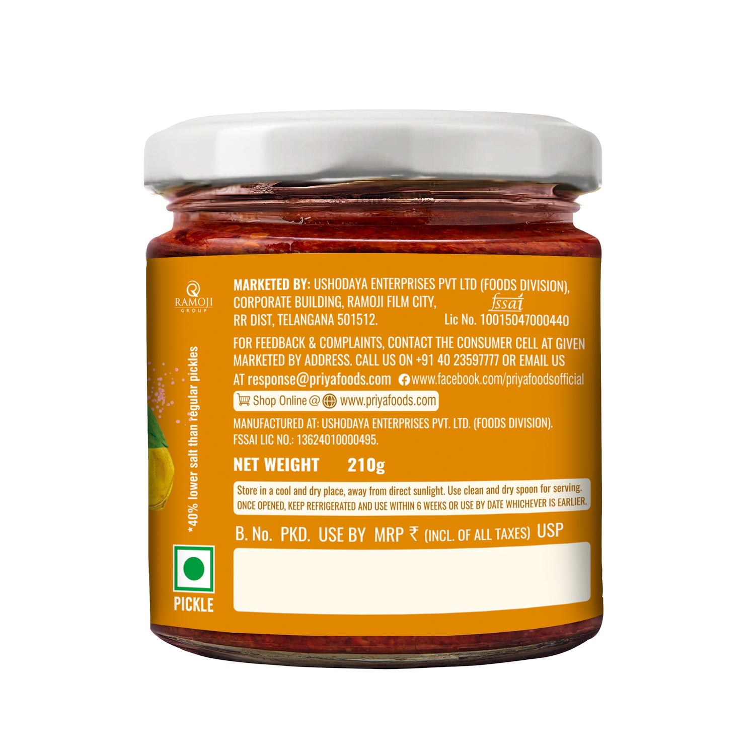 Low Salt Lemon Pickle 200g