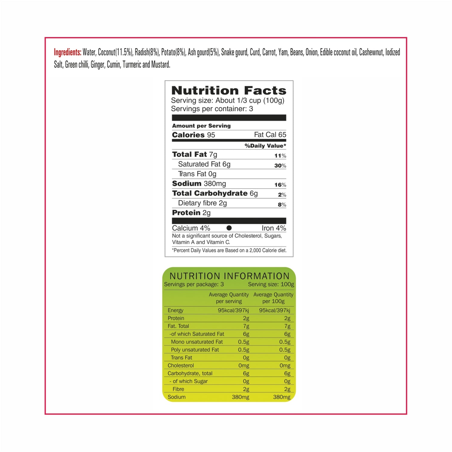 Ready To Eat Avial 300g