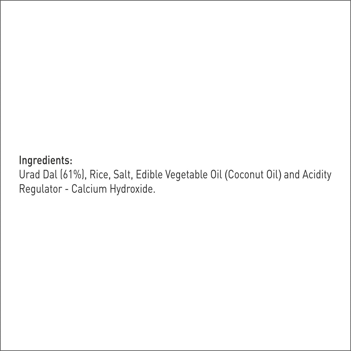 Priya Urad Dal Papad - Plain 100gm