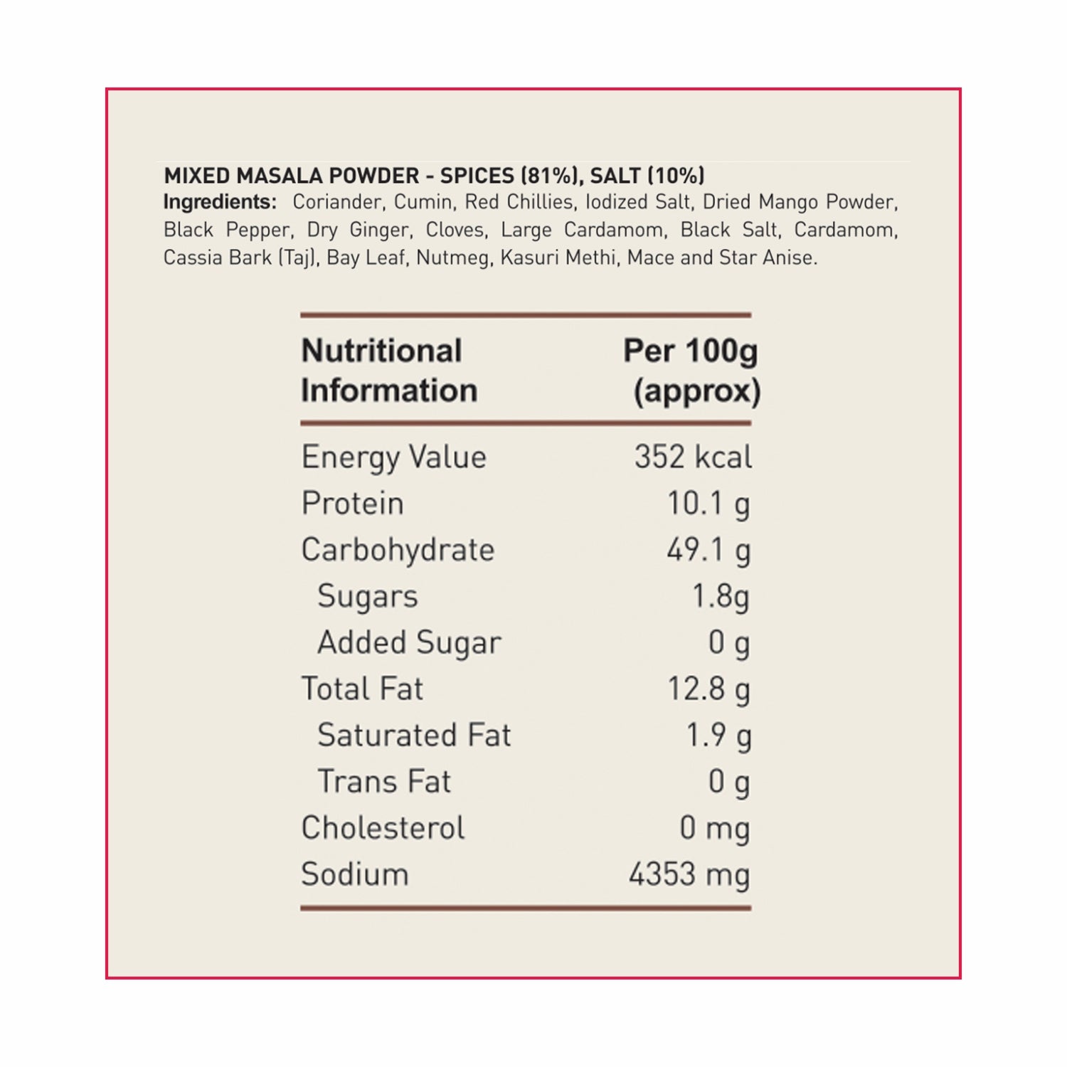 Chana Masala 50g