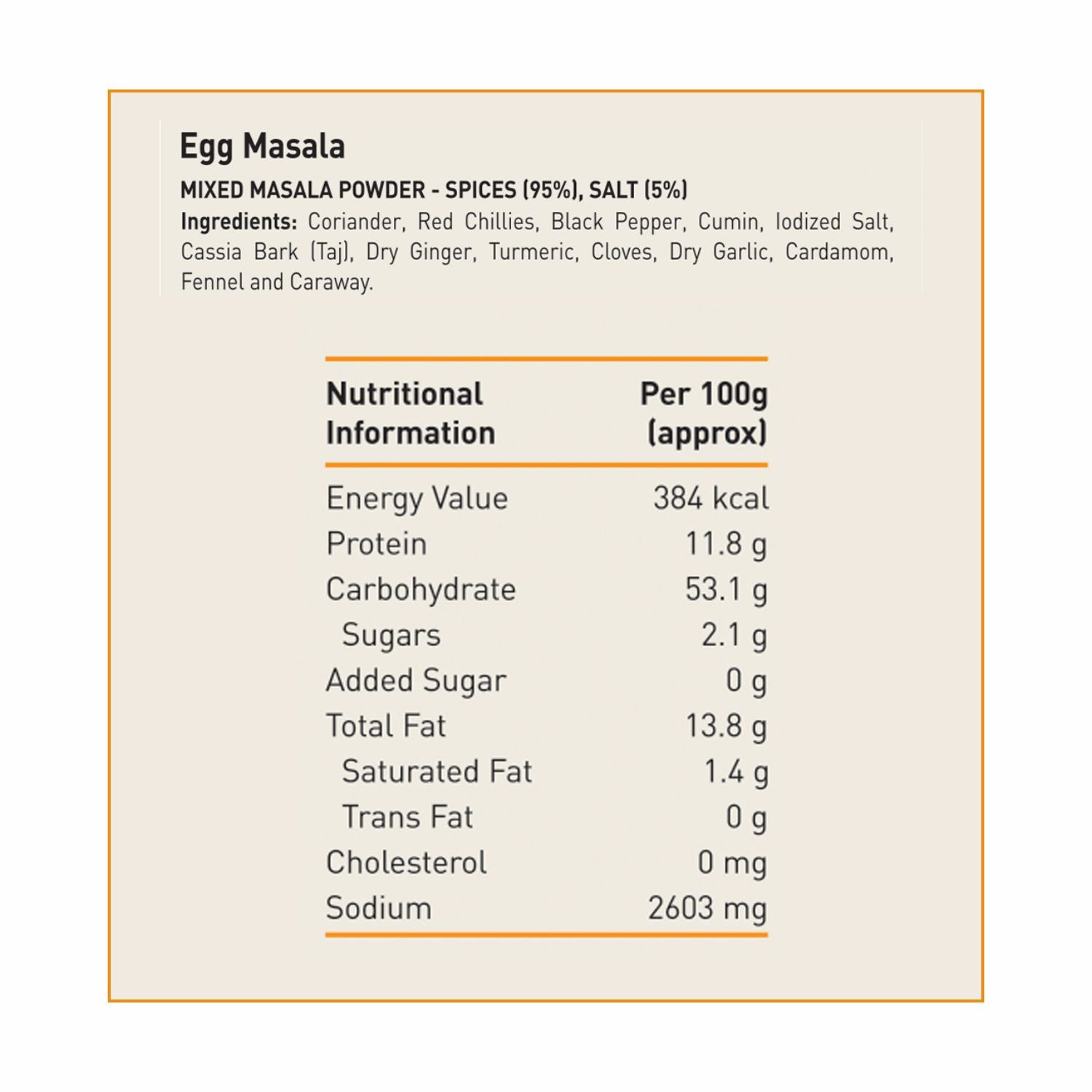 Egg Masala 50g