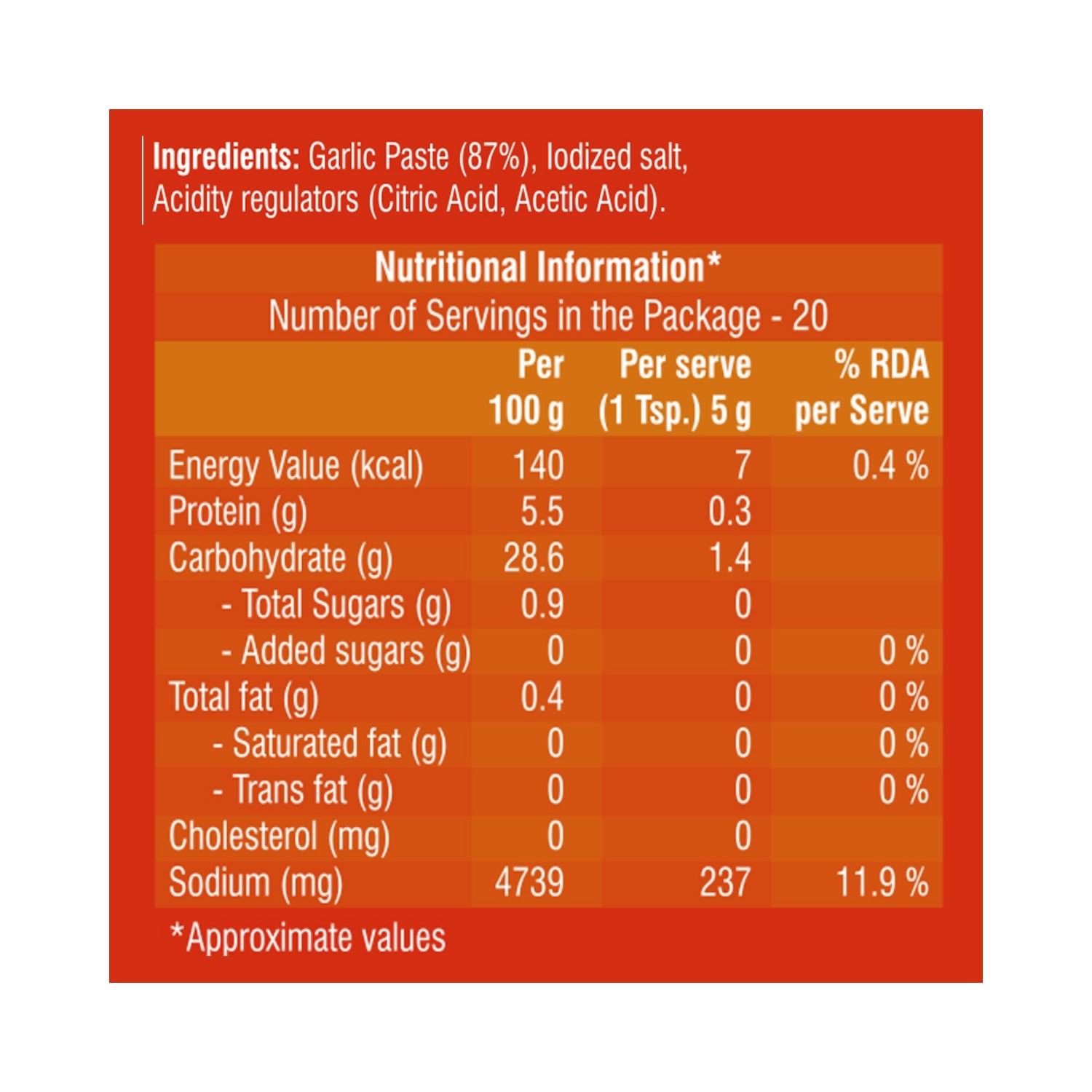 Garlic Paste 100g(Pack of 2)