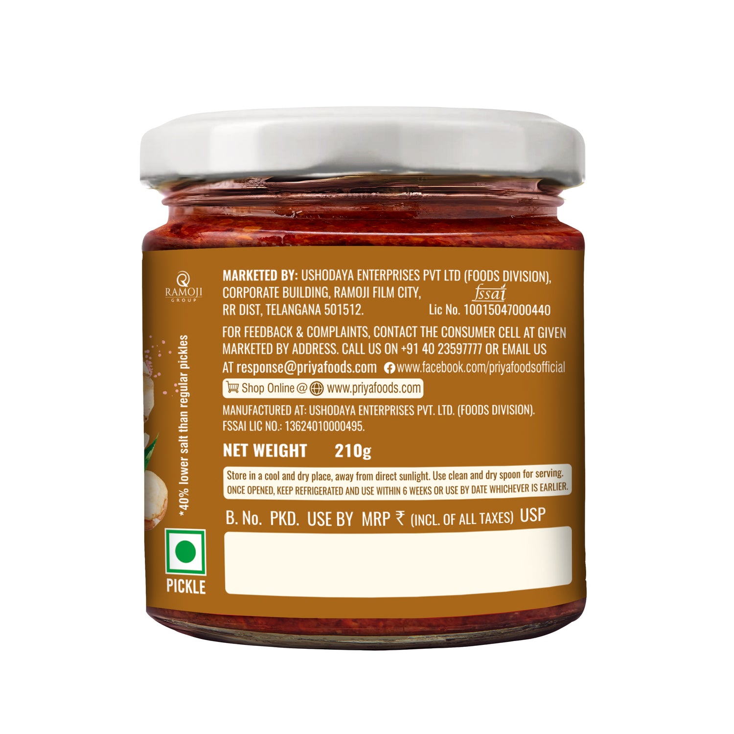 Low Salt Ginger Pickle 200g
