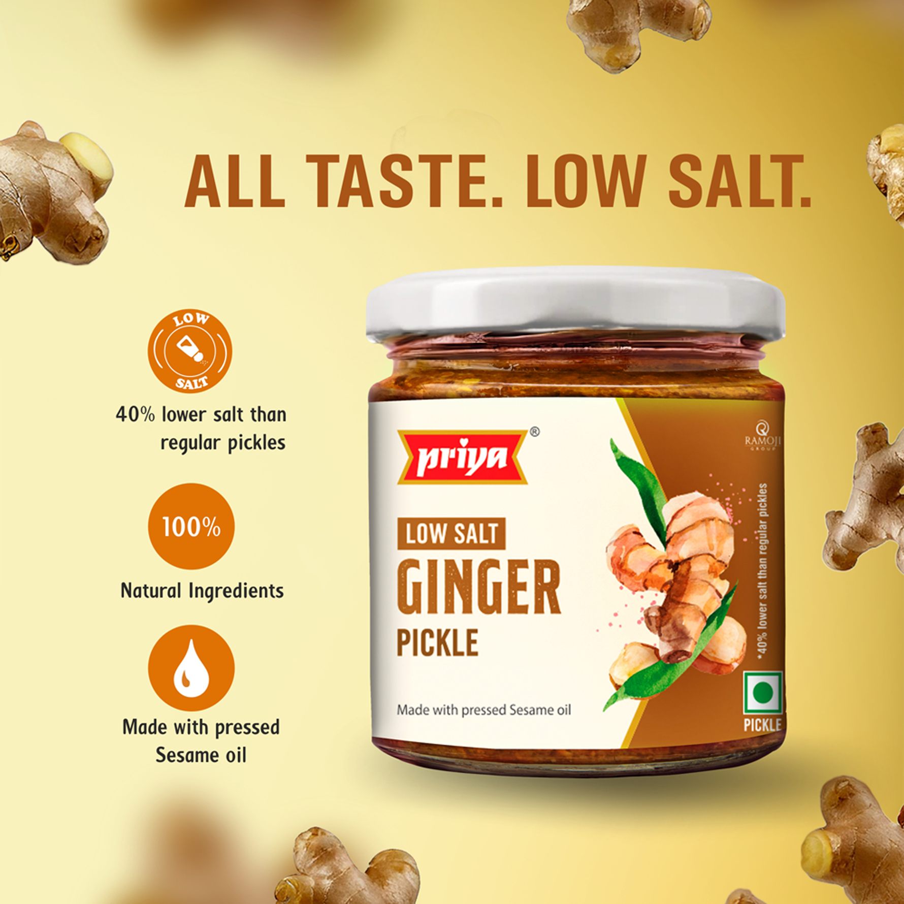 Low Salt Ginger Pickle 200g