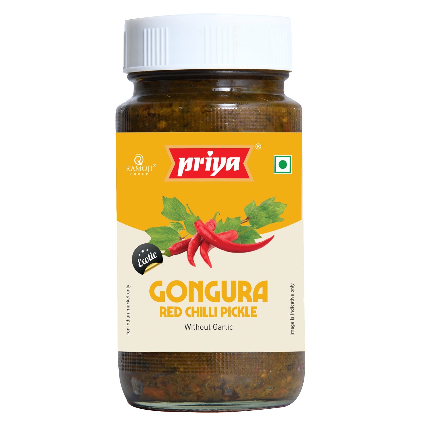 Gongura Red Chilli Pickle Without Garlic 300g