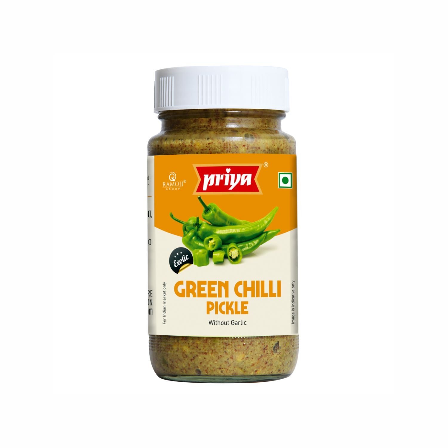 Green Chilli (Sliced) Pickle Without  Garlic 300g