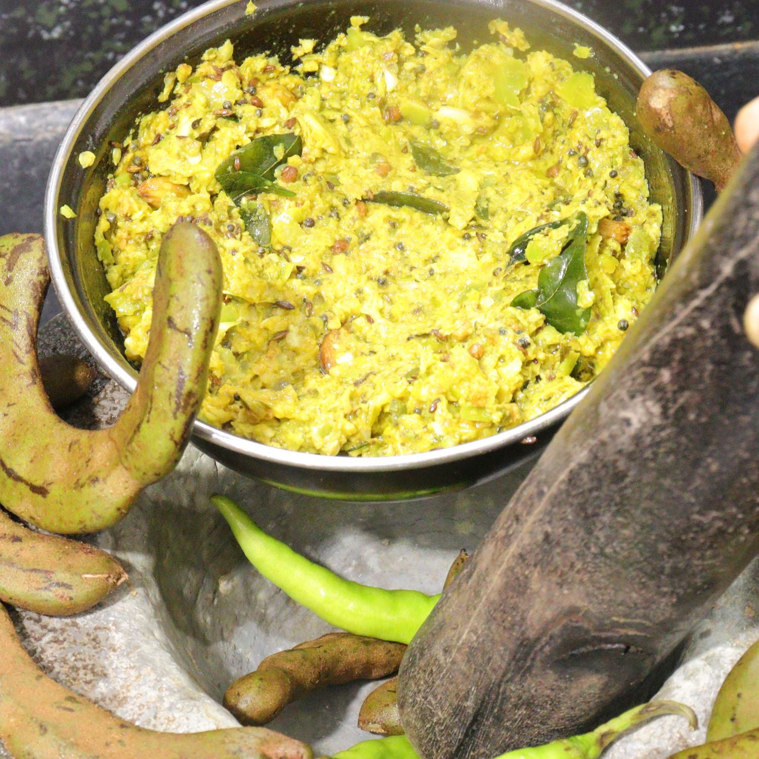 Green Tamarind Pickle Without Garlic 300g