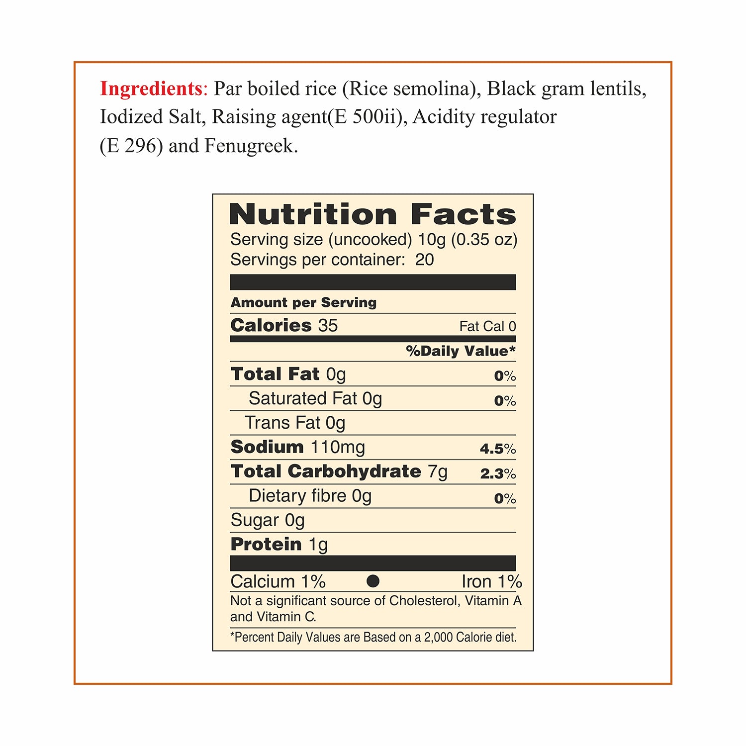 Instant Idli Mix - 200g
