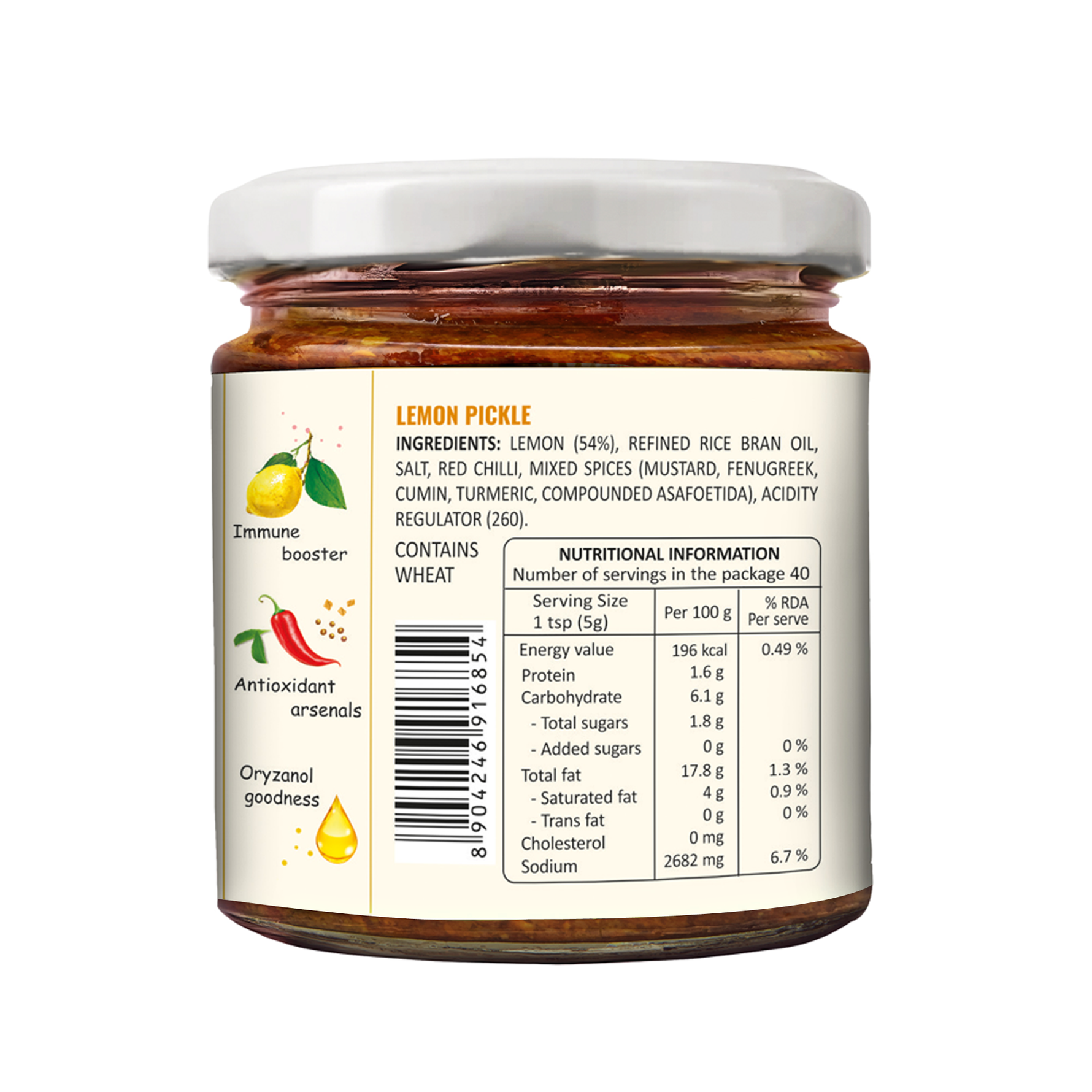 Low Salt Lemon Pickle 200g