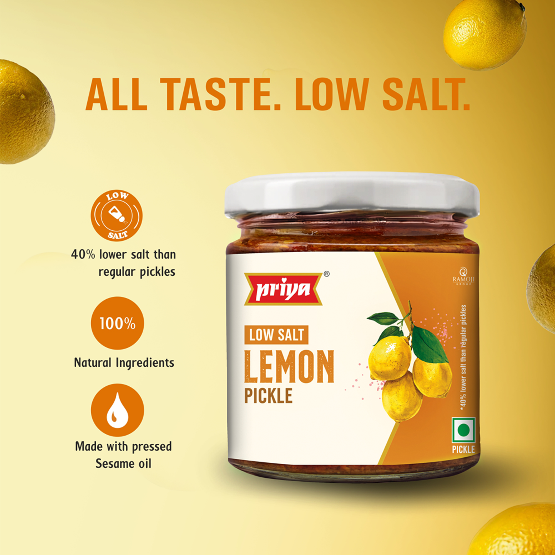 Low Salt Lemon Pickle 200g