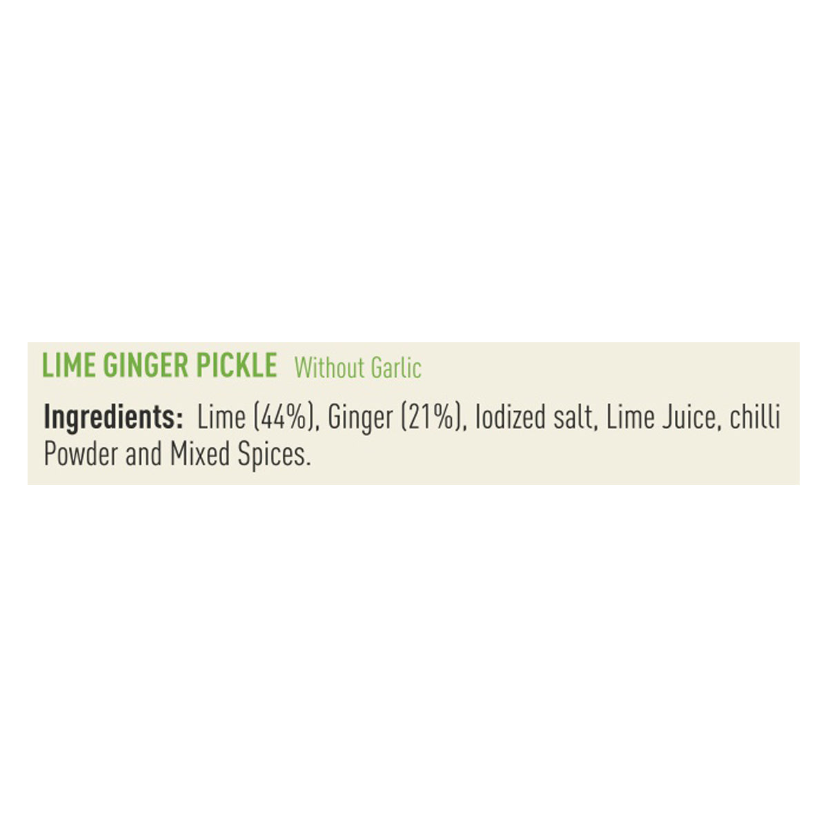 Lime Ginger Pickle