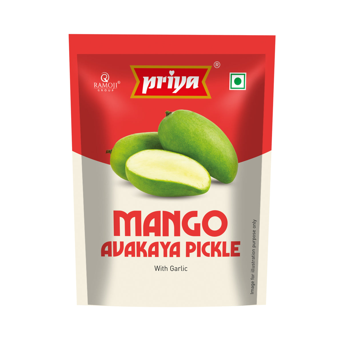 Mango avakaya Pickle with Garlic - 40g Sachet (Pouch Pack of 10)