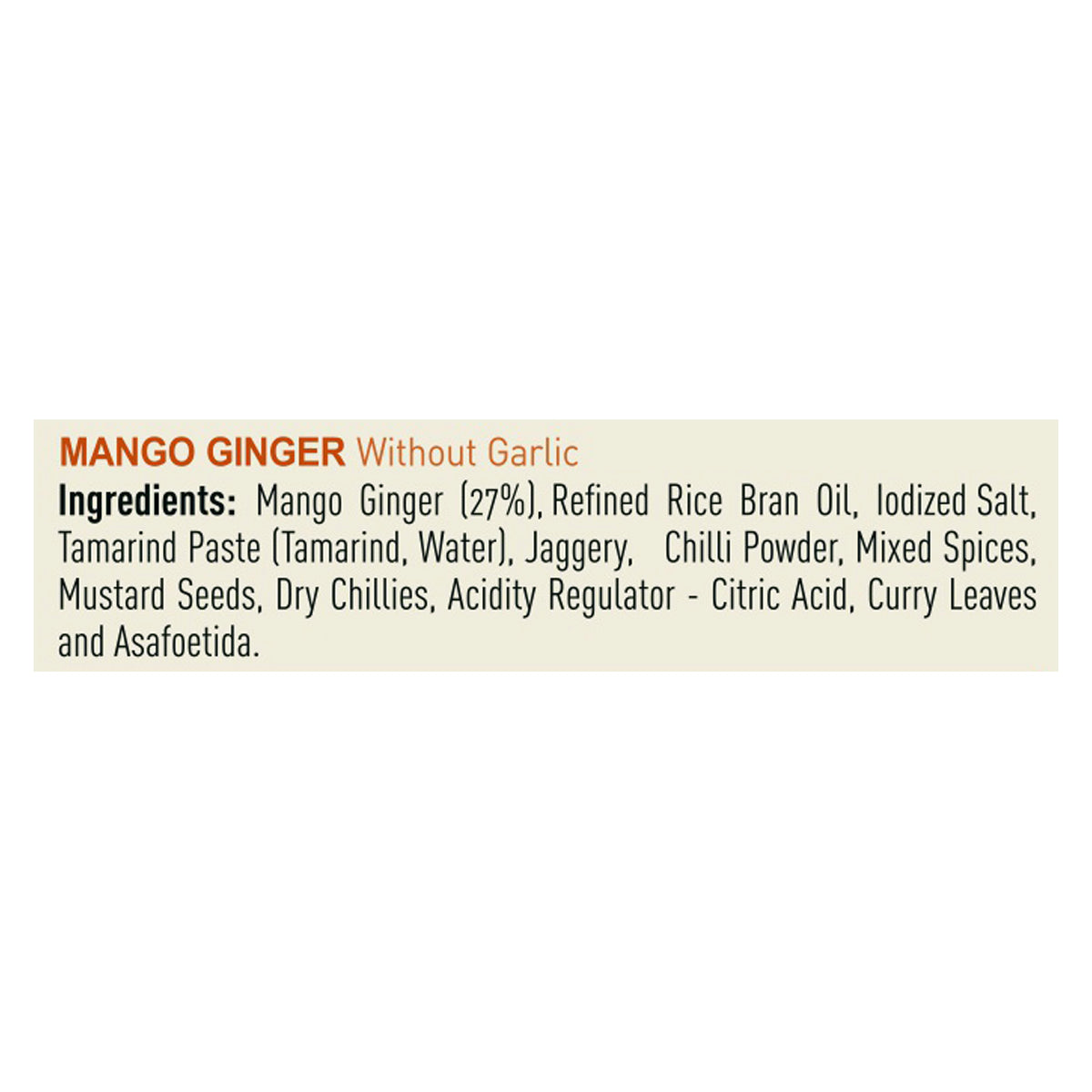 Mango Ginger Pickle Without Garlic 300g
