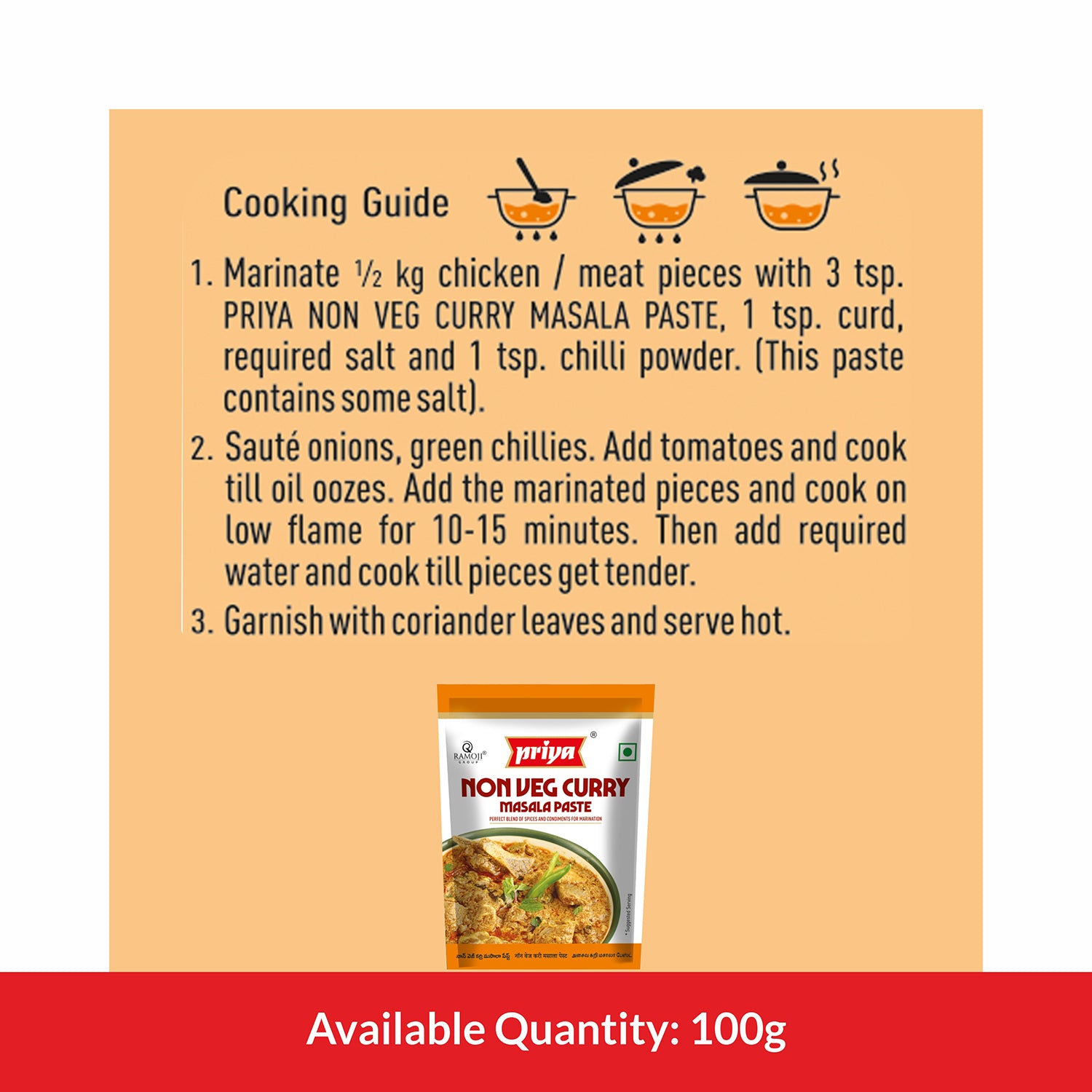 Non Veg Curry Masala Paste - 90g(Pack of 2)