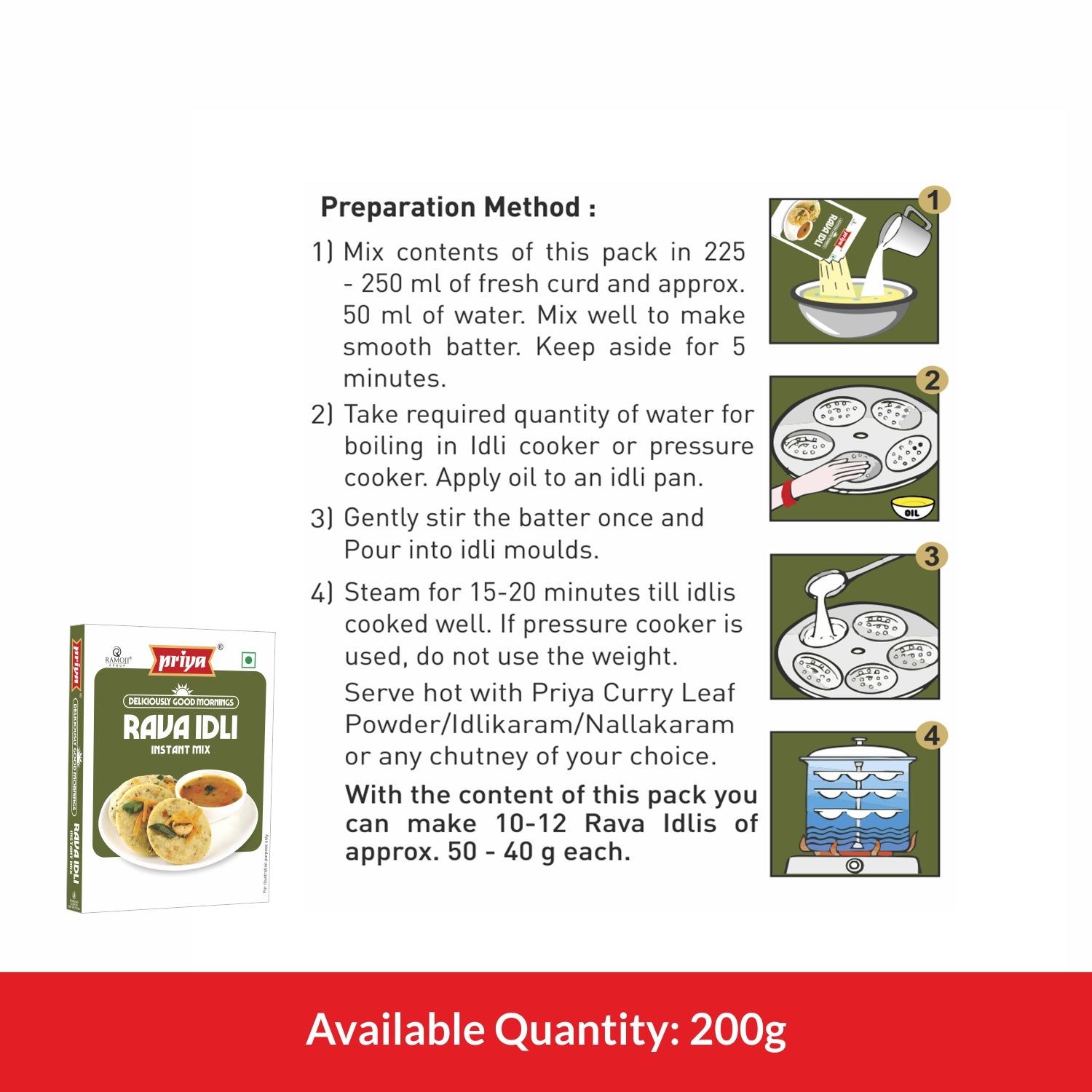 Instant Rava idli mix - 200g