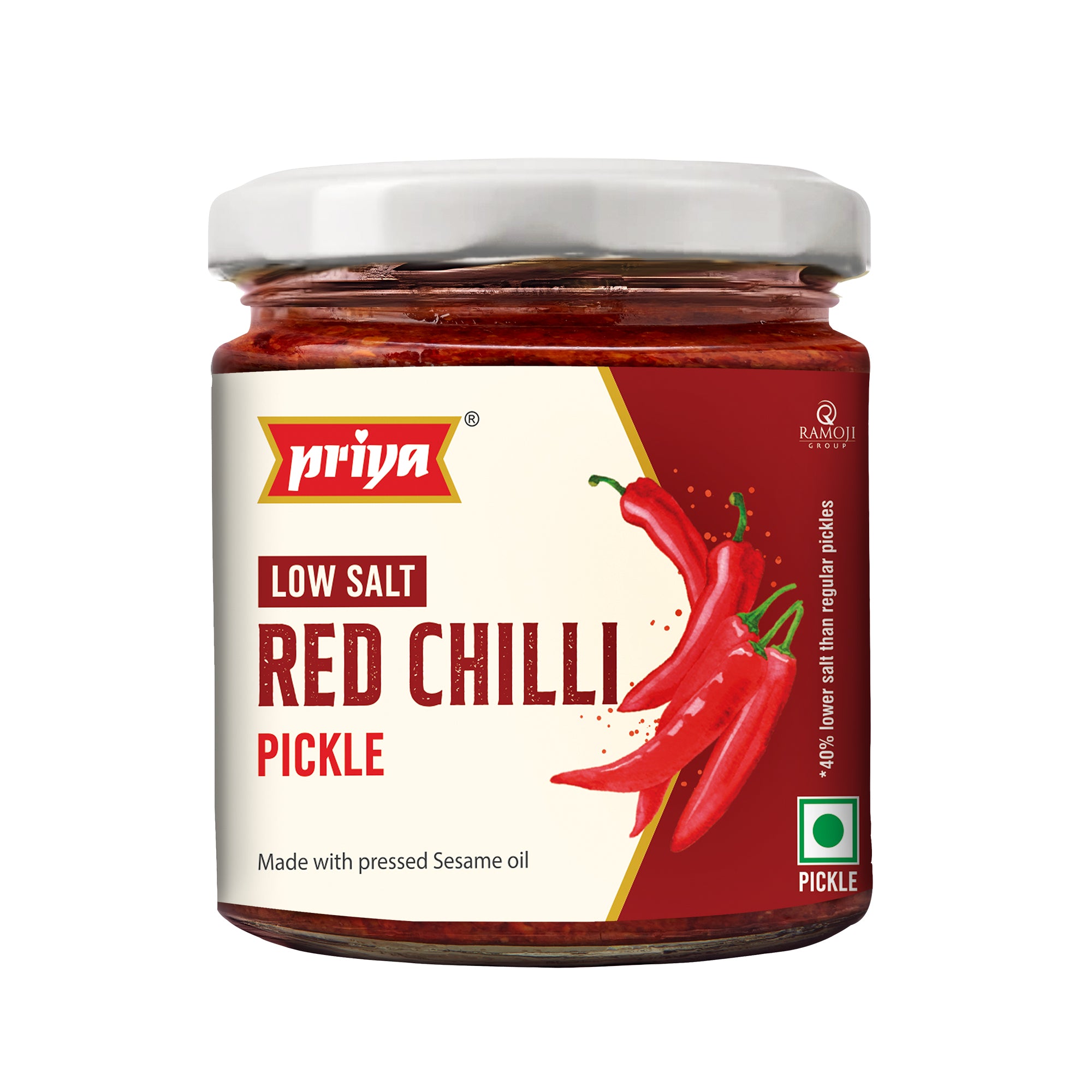 Low Salt Red Chilli Pickle 210g