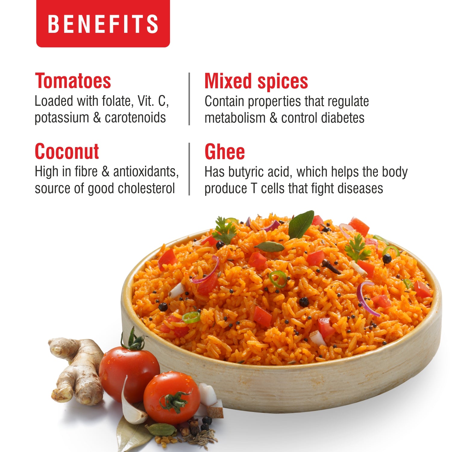 Tomato Rice | Buy Ready To Eat Tomato Rice Online | Priya Foods