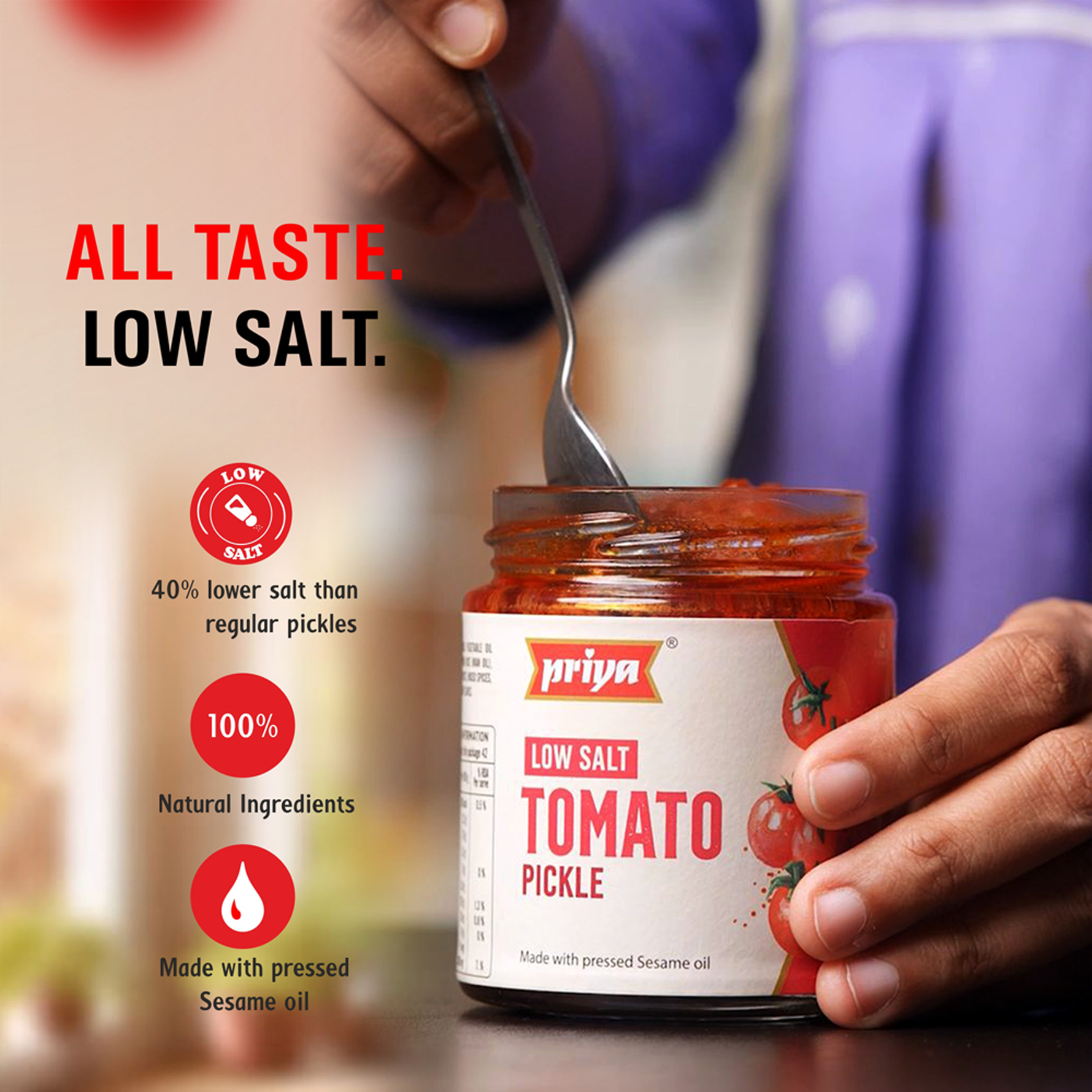 Low Salt Tomato Pickle 200g