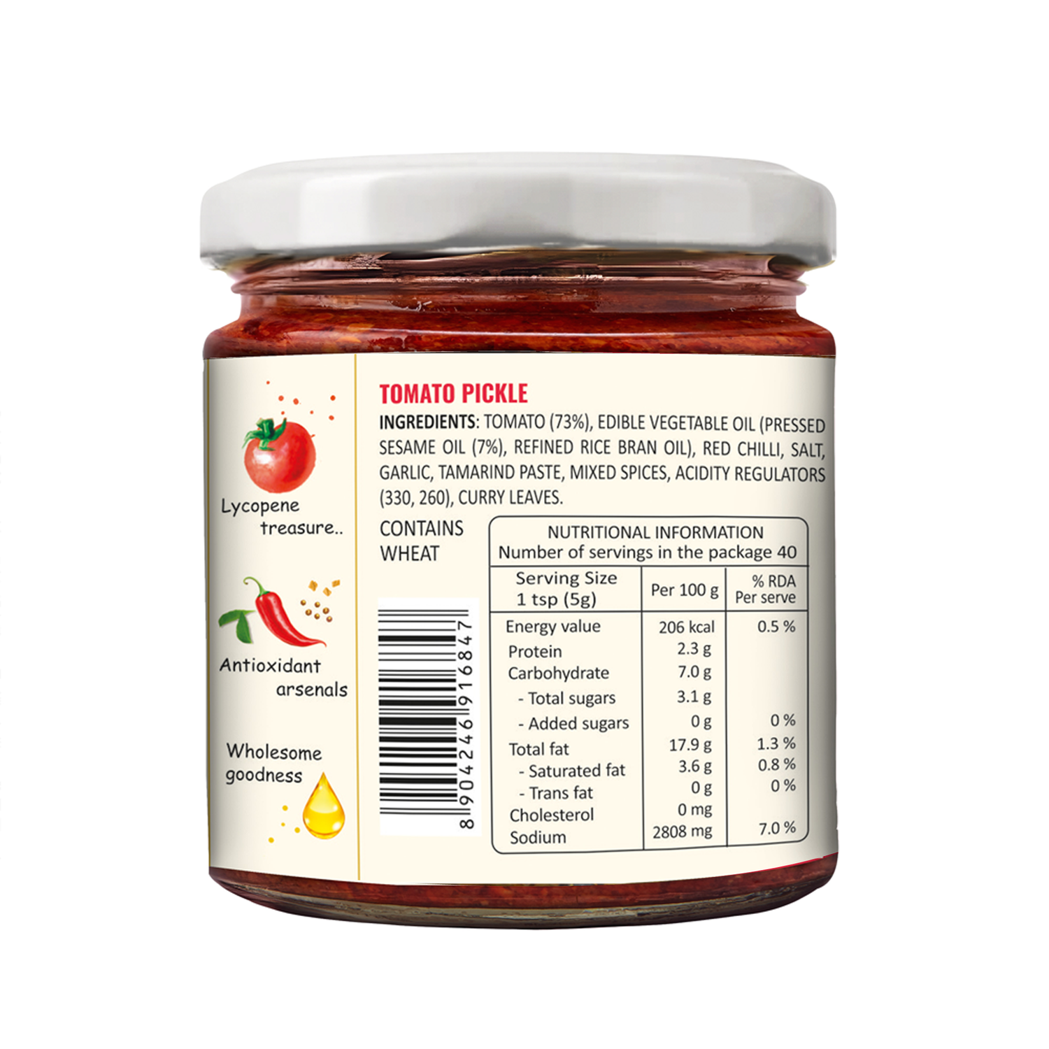 Low Salt Tomato Pickle 200g