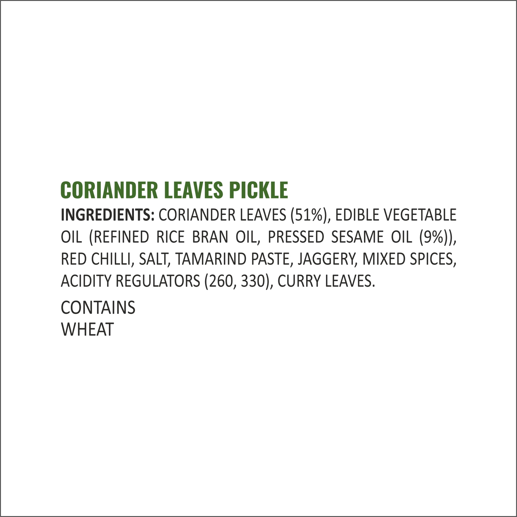 Low Salt Coriander Leaves Pickle 190g
